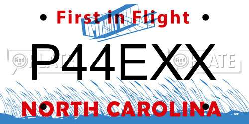 P44EXX North Carolina License Plate