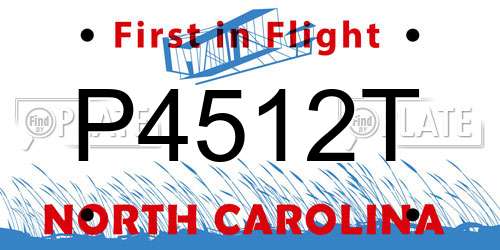 P4512T North Carolina License Plate