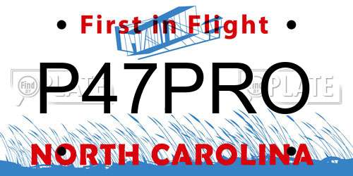 P47PRO North Carolina License Plate