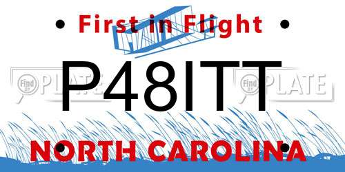 P48ITT North Carolina License Plate