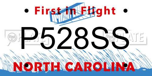 P528SS North Carolina License Plate