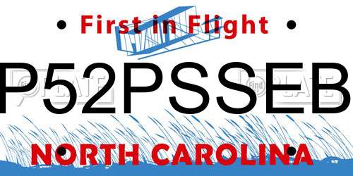 P52PSSEB North Carolina License Plate