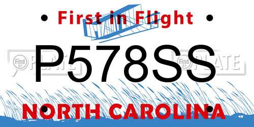 P578SS North Carolina License Plate