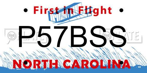 P57BSS North Carolina License Plate
