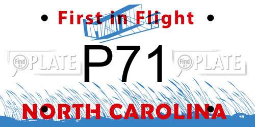 P71 North Carolina License Plate