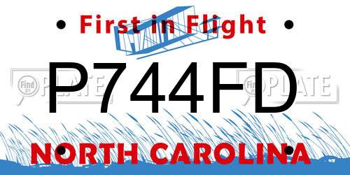 P744FD North Carolina License Plate