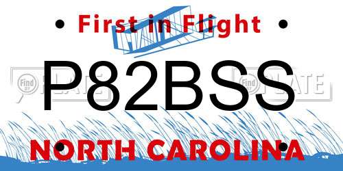 P82BSS North Carolina License Plate