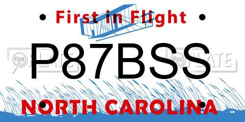 P87BSS North Carolina License Plate