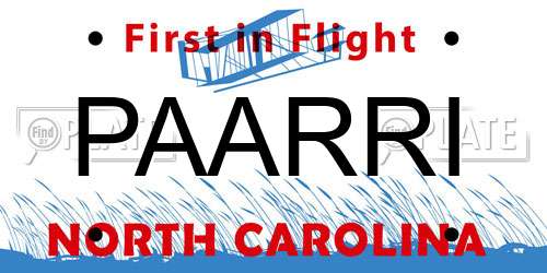 PAARRI North Carolina License Plate