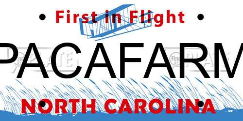 PACAFARM North Carolina License Plate
