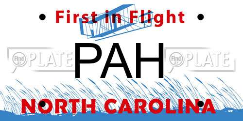 PAH North Carolina License Plate