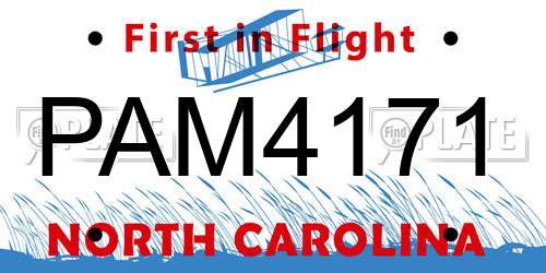 PAM4171 North Carolina License Plate