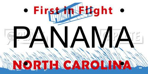 PANAMA North Carolina License Plate