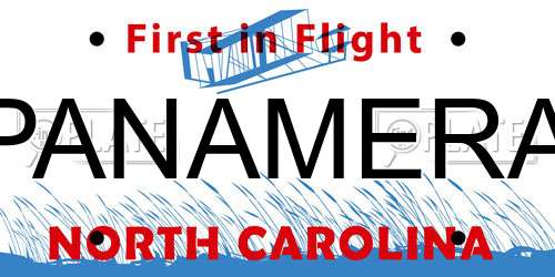 PANAMERA North Carolina License Plate