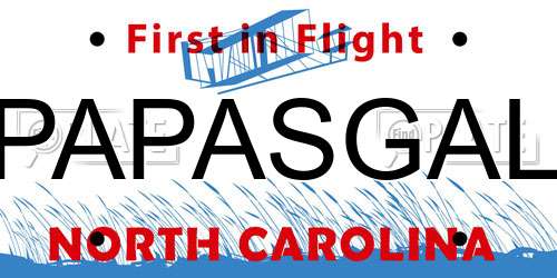 PAPASGAL North Carolina License Plate