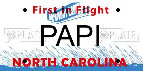 PAPI North Carolina License Plate