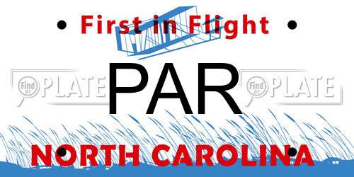 PAR North Carolina License Plate
