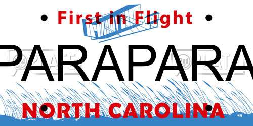 PARAPARA North Carolina License Plate