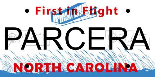 PARCERA North Carolina License Plate