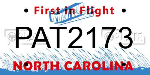 PAT2173 North Carolina License Plate