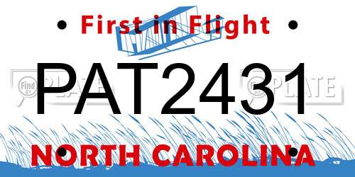 PAT2431 North Carolina License Plate