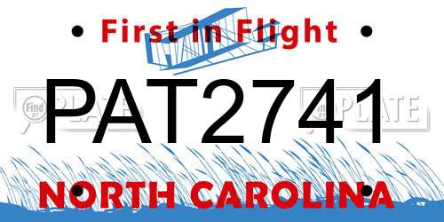 PAT2741 North Carolina License Plate