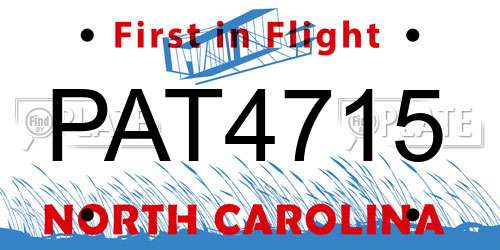 PAT4715 North Carolina License Plate