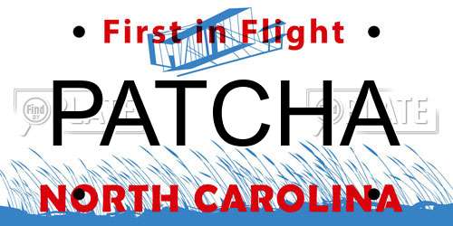 PATCHA North Carolina License Plate