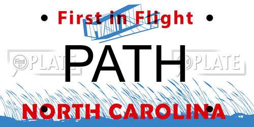 PATH North Carolina License Plate