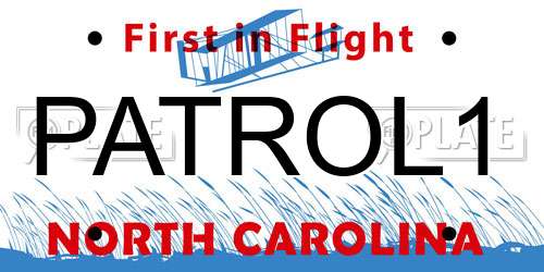 PATROL1 North Carolina License Plate