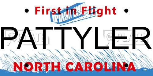 PATTYLER North Carolina License Plate