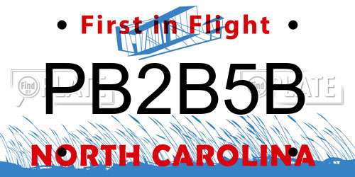 PB2B5B North Carolina License Plate