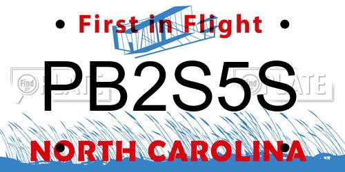 PB2S5S North Carolina License Plate