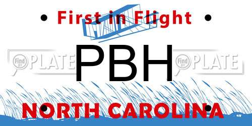 PBH North Carolina License Plate