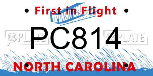 PC814 North Carolina License Plate