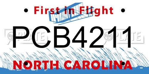 PCB4211 North Carolina License Plate