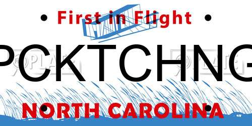 PCKTCHNG North Carolina License Plate