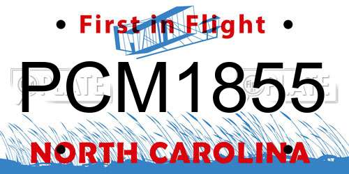 PCM1855 North Carolina License Plate