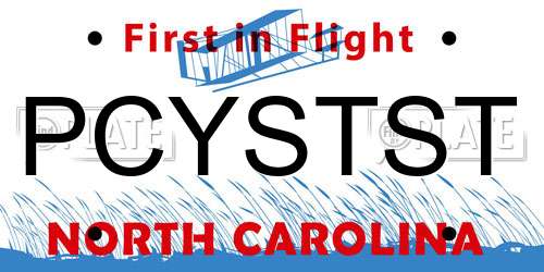 PCYSTST North Carolina License Plate