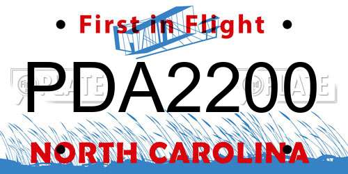 PDA2200 North Carolina License Plate