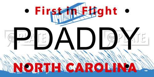 PDADDY North Carolina License Plate