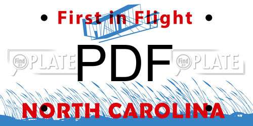 PDF North Carolina License Plate