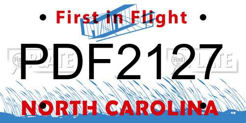 PDF2127 North Carolina License Plate