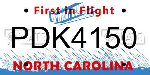 PDK4150 North Carolina License Plate