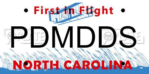 PDMDDS North Carolina License Plate