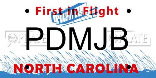 PDMJB North Carolina License Plate