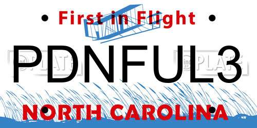 PDNFUL3 North Carolina License Plate