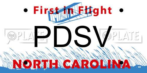 PDSV North Carolina License Plate
