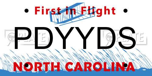 PDYYDS North Carolina License Plate