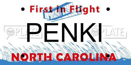 PENKI North Carolina License Plate